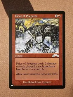 MTG Price of Progress (EXO) x1 NM from The List Reprints - Image 1