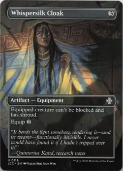 Whispersilk Cloak (Borderless) U Commander: The Lost Caverns of Ixalan 119 - LP - Image 1