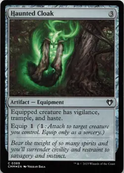 Haunted Cloak - FOIL - C Commander Masters 389 - MTG - Image 1