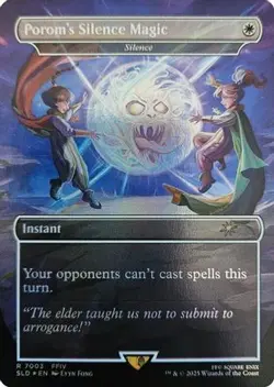 Porom's Silence Magic - Silence (Rainbow Foil) [SLD-7003] Foil - Secret Lair - Image 1