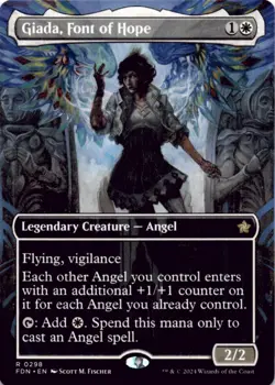 MTG Giada, Font of Hope (Borderless) Normal NM Foundations Magic 298 - Image 1