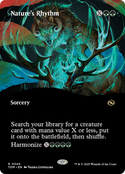 Nature's Rhythm (Showcase) (Borderless) [TDM-349] Foil - Tarkir: Dragonstorm - Image 1