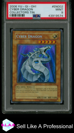 CYBER DRAGON YU-GI-OH SECRET RARE COLLECTORS TINS CT03-EN002 2003 ENGLISCH PSA 9 - Image 1