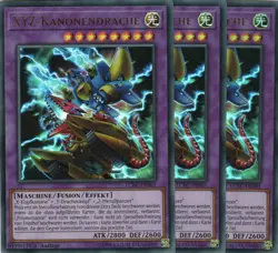 yugioh 3x XYZ-Kanonendrache LCKC-DE061 ULTRA RARE 1AUFLAGE DEUTSCH - Image 1