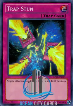 Yugioh Trap Stun AP02-EN013 Super Rare LP - Image 1