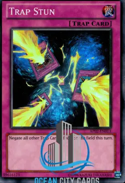 Yugioh Trap Stun AP02-EN013 Super Rare LP - Image 3