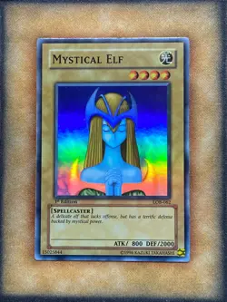 Yugioh Mystical Elf LOB-062 Super Rare 1st Ed ASIAN ENGLISH NM - Image 1