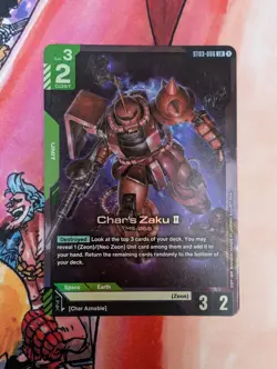 Char's Zaku II - ST03-006 - Legend Rare, Near Mint, Gundam Card Game - Image 1