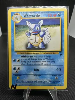 Wartortle 63/130 Base Set 2 Uncommon WOTC Pokemon Card NM Near Mint - Image 1