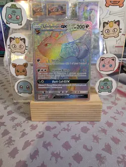 Pokemon Umbreon GX TCG Holo Card Sun Moon 154/149 Secret Rainbow Rare LP - Image 1