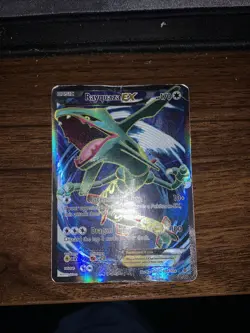 Pokemon XY Roaring Skies 2015 Full Art Rayquaza EX Holo Card 104/108 PSA 9 Mint - Image 1