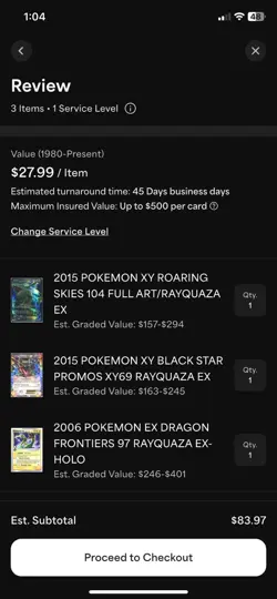 Pokemon XY Roaring Skies 2015 Full Art Rayquaza EX Holo Card 104/108 PSA 9 Mint - Image 3