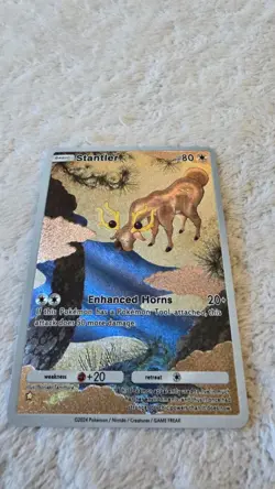 NEW ~ ART CARD ~ Pokemon Pocket TCG Stantler Illustration Immersive TEXTURED - Image 4