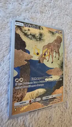 NEW ~ ART CARD ~ Pokemon Pocket TCG Stantler Illustration Immersive TEXTURED - Image 5