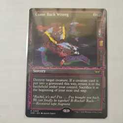 Come Back Wrong 309 MTG Duskmourn 2024 Mint - 9.0 + Showcase Foil Rare - Image 1