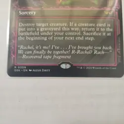 Come Back Wrong 309 MTG Duskmourn 2024 Mint - 9.0 + Showcase Foil Rare - Image 3