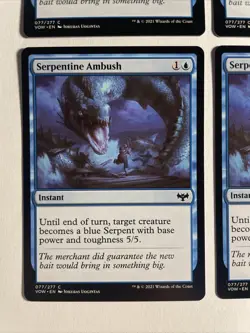 4x Mtg Crimson Vow Serpentine Ambush NM/M Magic The Gathering - Image 2