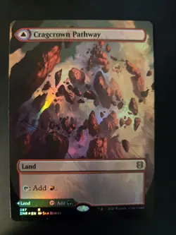 Cragcrown Pathway NM FOIL BORDERLESS Zendikar Rising MTG FREE SHIPPING - Image 1