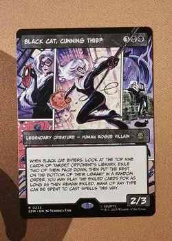 MTG Black Cat, Cunning Thief (Borderless) x1 NM from Marvel's Spider-Man - Image 1