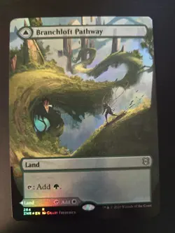 Branchloft Pathway NM FOIL BORDERLESS Zendikar Rising MTG FREE SHIPPING - Image 1