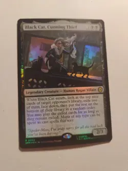 MtG Marvel's Spider-Man Black Cat, Cunning Thief (R) (Foil) NM - Image 1