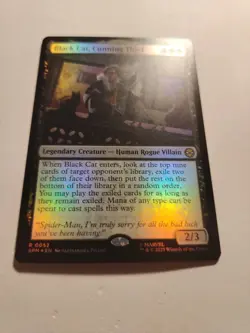 MtG Marvel's Spider-Man Black Cat, Cunning Thief (R) (Foil) NM - Image 3