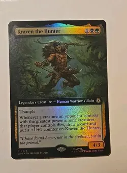 Kraven the Hunter 0273 Extended Art Foil | MTG Marvel Spider-Man M/NM - Image 1