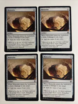 4x Mtg Dominaria United Meteorite NM/M Magic The Gathering - Image 1