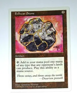 Magic the Gathering * MTG * 1 X Fellwar Stone * 5th Fifth * LP - Image 1