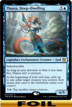 1x - Thassa, Deep-Dwelling - FOIL #71 - Theros Beyond Death - NM MTG - Image 1