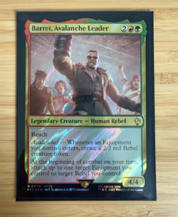 MTG- Barret, Avalanche Leader (Surge Foil) Commander: Final Fantasy Foil NM - Image 1