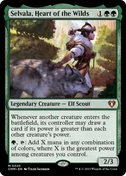 Selvala Heart of the Wilds 320 Mythic FOIL CMM NM MTG - Image 1