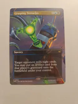 MTG magic SPIDERMAN BORDERLESS GRASPING TENTACLES #021 RARE Regular - Image 1