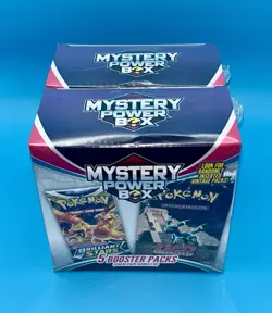 2x Pokemon Mystery Power Box Chase Pack Seeded 1:10 15 Booster Packs Total! NEW! - Image 2