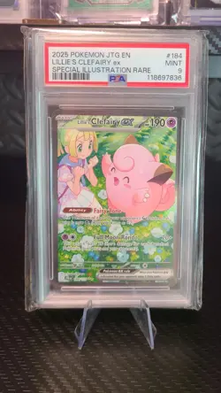 2025 Pokemon SV Journey Together - JTG EN Lillie's Clefairy ex #184/159 PSA 9 - Image 1