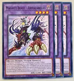 Yugioh x3 Magikey Beast - Ansyalabolas MP22-EN143 Common 1st Edition - Image 1