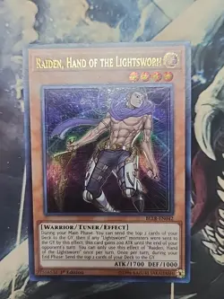 Raiden, Hand of the Lightsworn - BLLR-EN042 - 1st Edition NM - Ultra Rare Yugioh - Image 1