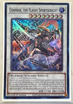 Yugioh! Chanbar, the Flashy Sportsknight DOOD-EN083 Super Rare 1st Ed NM - Image 1