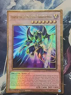 Yugioh Fantastical Dragon Phantazmay MAGO-EN018 Gold Rare Alt Art 1st Ed NM - Image 1