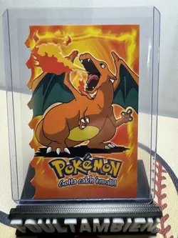 Topps 1999 Charizard Pokemon Die-Cut Card 6 of 12 Blue Label CWTC 9 - Image 1