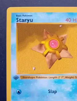 Pokemon Cards: Base Set 1st Edition Common: Staryu 65/102 - Image 3