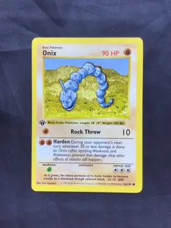 Pokemon Cards: Base Set 1st Edition Common: Onix 56/102 - Image 1