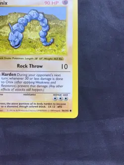 Pokemon Cards: Base Set 1st Edition Common: Onix 56/102 - Image 4
