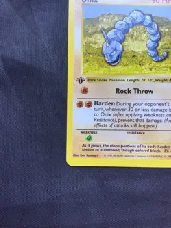 Pokemon Cards: Base Set 1st Edition Common: Onix 56/102 - Image 5