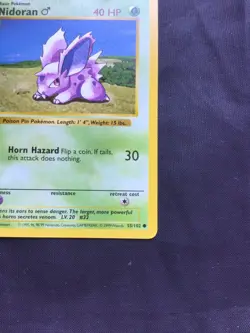 Pokemon Cards: Base Set 1st Edition Common: Nidoran M 55/102 - Image 4