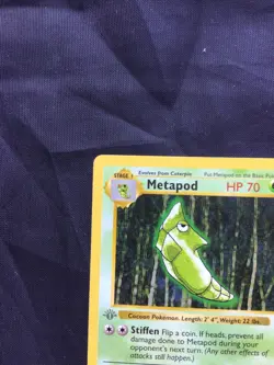 Pokemon Cards: Base Set 1st Edition Common: Metapod 54/102 - Image 2
