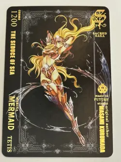 MERMAID TETIS MARINA Sacred Saga Saint Seiya Anime Collectible Card - Image 1