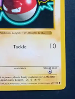 Pokemon Cards: Base Set 1st Edition Common: Voltorb 67/102 - Image 5