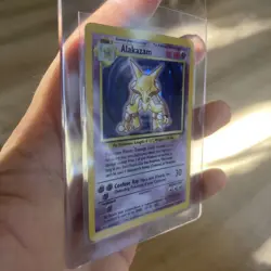 Pokemon TCG Alakazam Base Set Holo Card 1/102 Unlimited Rare - Image 4