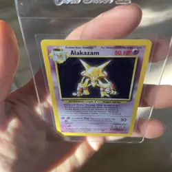 Pokemon TCG Alakazam Base Set Holo Card 1/102 Unlimited Rare - Image 5